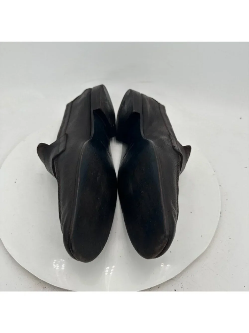 Giorgio Armani Men Size 9 Black Textured Leather Penny Loafer Dress Shoes